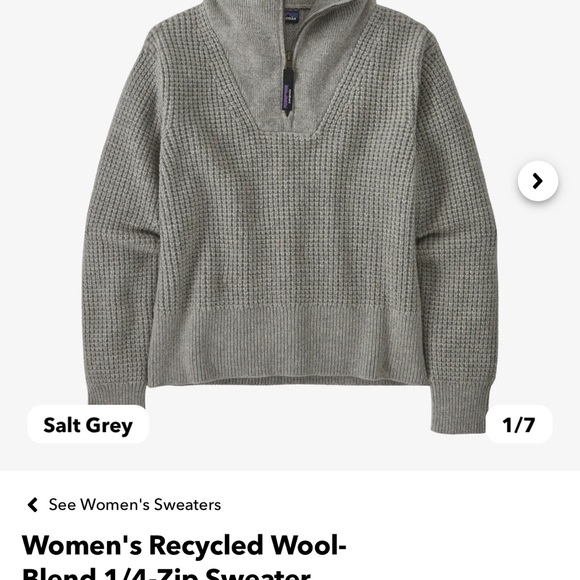 Patagonian’s wool 1/4 zip sweater - Picture 3 of 7